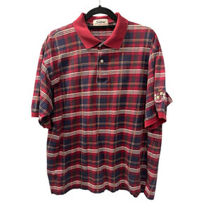 Titleist By Corbin Vintage Plaid Short Sleeve Polo Shirt Size XL Embroidered